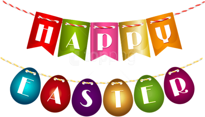 Free Png Download Happy Easter Streamer Png Images - Happy Easter Clipart Png Transparent Png (850x484), Png Download