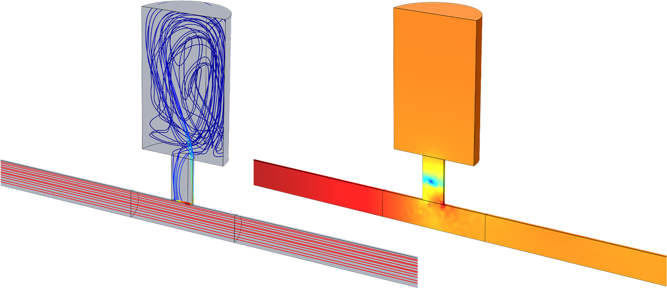 Ein Aeroakustisches Modell Zur Analyse Eines Helmholtz-resonators - Helmholtz Resonator Comsol Clipart (1400x788), Png Download