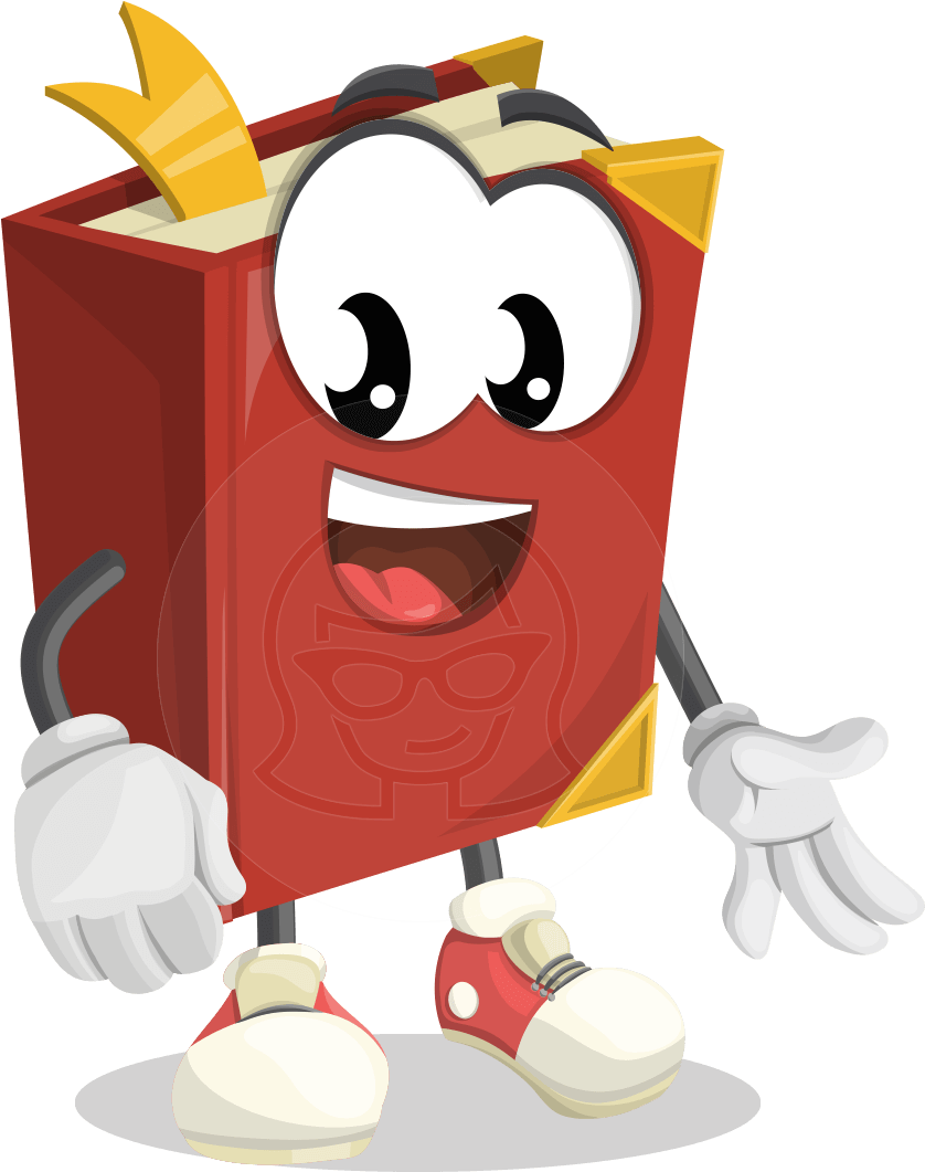 Download Cute Book Cartoon Vector Character Aka Bookie Paperson - Book