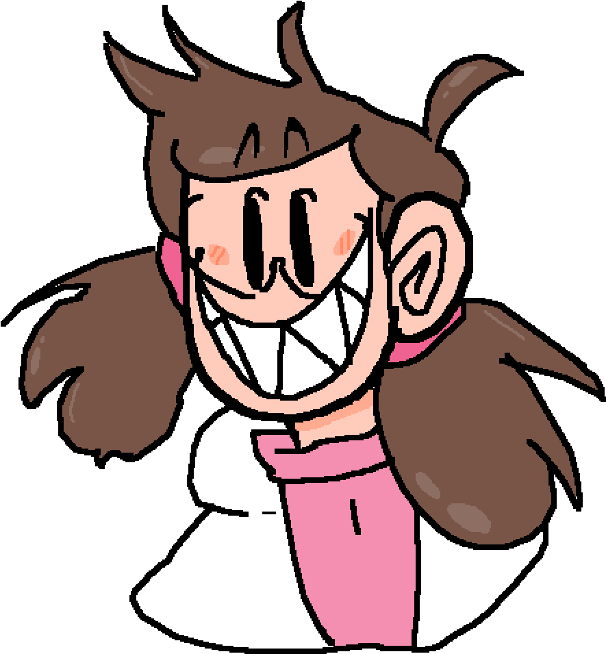 Sharp Teeth Girl By Nerdybubbles - Cartoon Clipart (1000x1000), Png Download