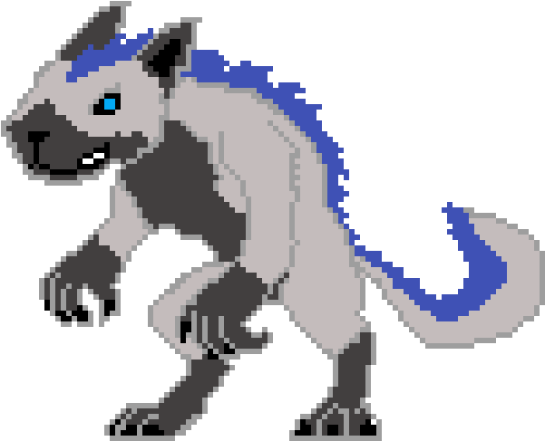 Reave - Pixel Art Were Wolf Clipart (600x600), Png Download