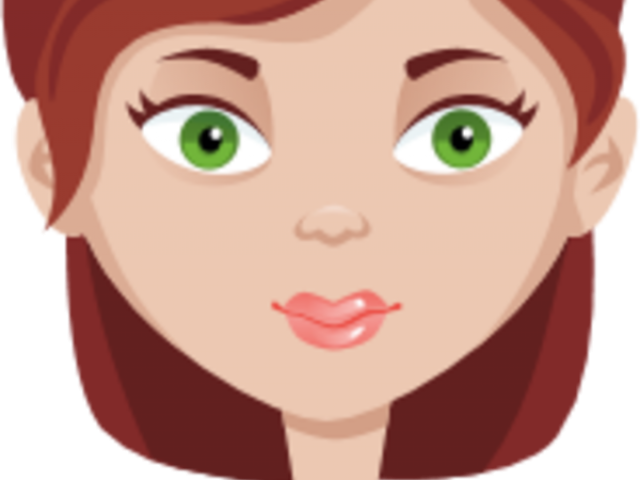 Women Clipart Simple - Female Face Cartoon Png Transparent Png (640x480), Png Download