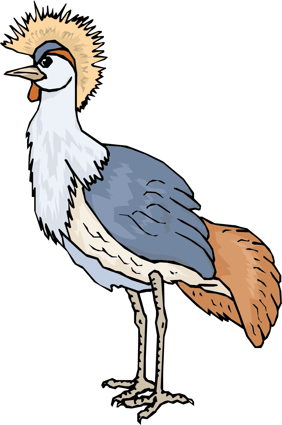 Crane Vector Animal - Flightless Bird Clipart (1275x1506), Png Download