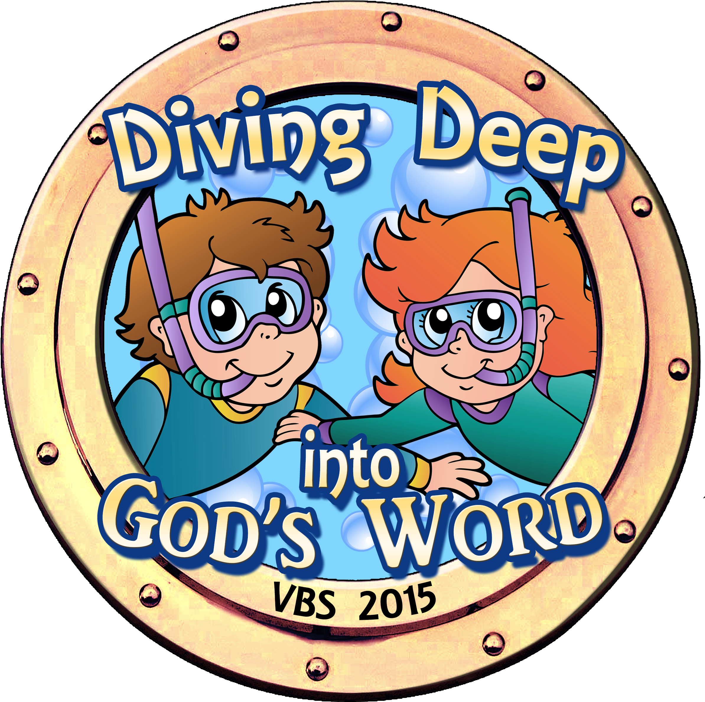 Our Theme For Vbs 2015 Was "diving Deep Into God's - Cartoon Clipart (2400x2400), Png Download