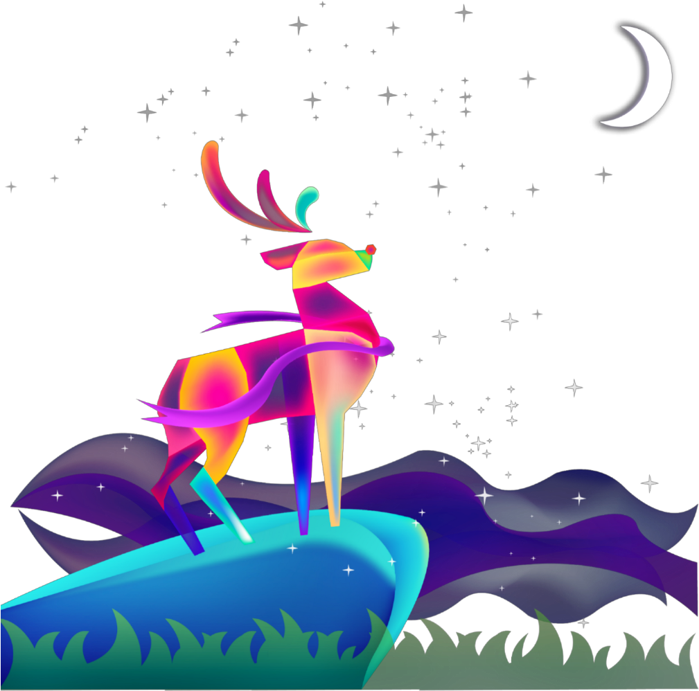 #ftestickers #fantasyart #background #deer #landscape - Deer Clipart (1024x1365), Png Download