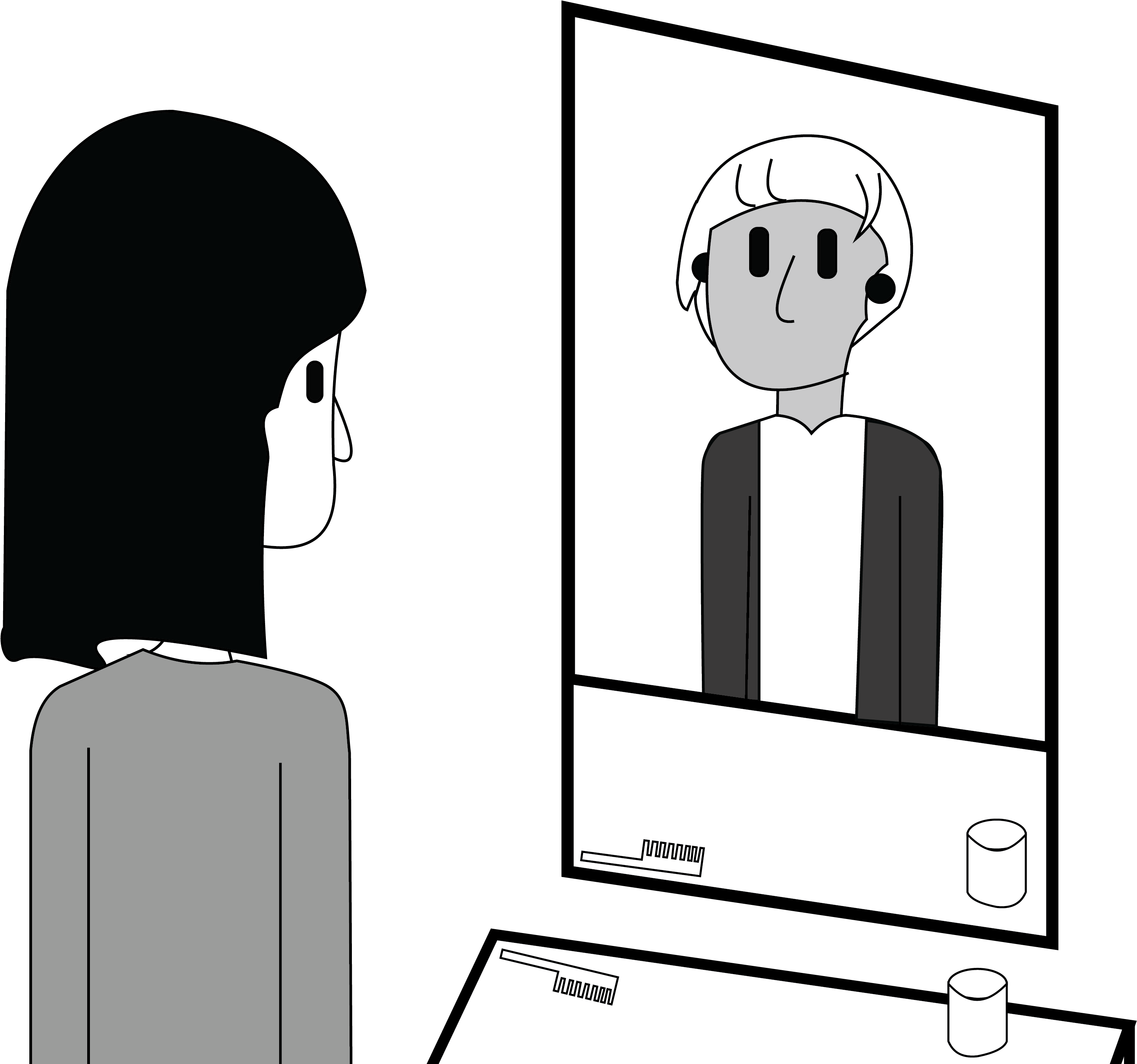 Feminism Drawing Feminist Art - Cartoon Clipart (3126x3111), Png Download