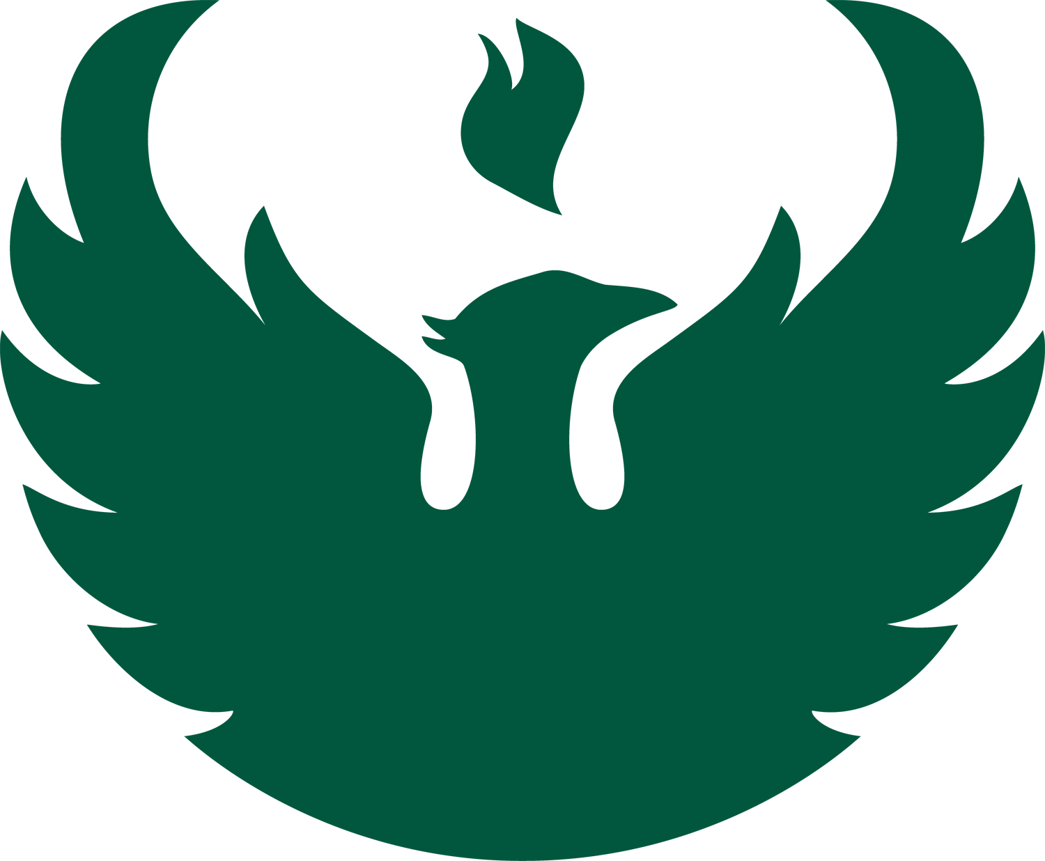 Phoenix Emblem Pms34 - Uw Green Bay Logo Clipart (1500x1236), Png Download