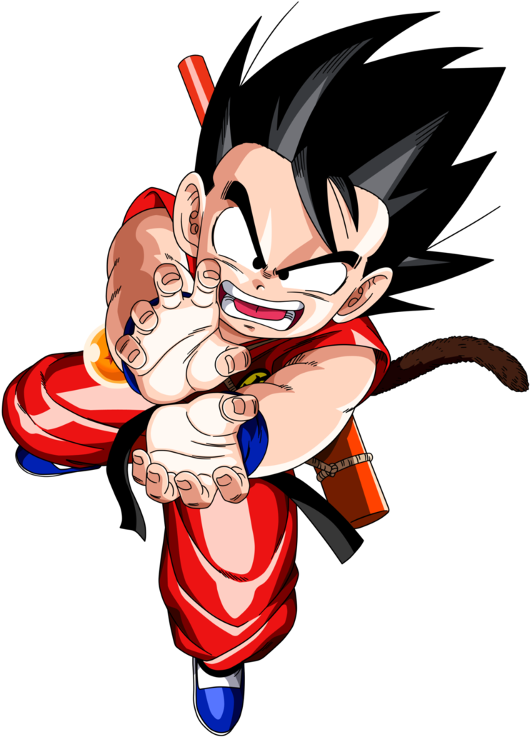Kid Goku Super Kamehameha By Bardock10 - Goku Kid Kamehameha Clipart (742x1032), Png Download