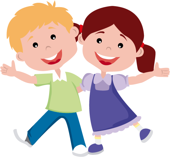 Ninos - Simple Cartoon Children Clipart (600x600), Png Download