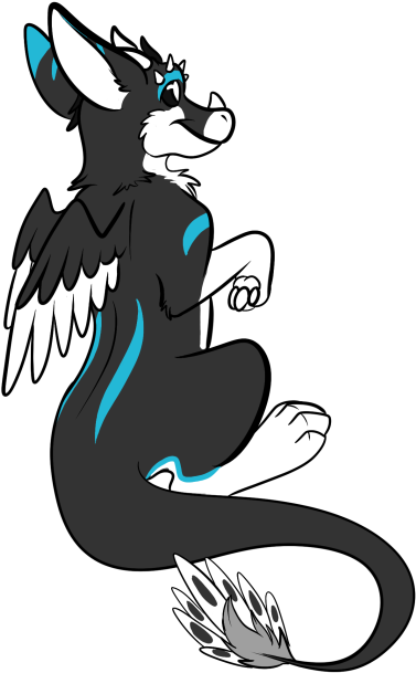 Filigree Clip Art Border - Angel Dutch Dragon Furry - Png Download (500x634), Png Download