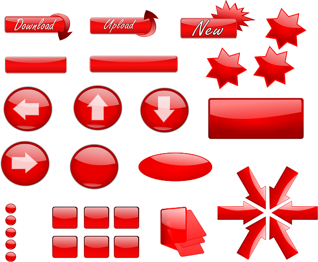 Red Buttons Clipart (640x527), Png Download