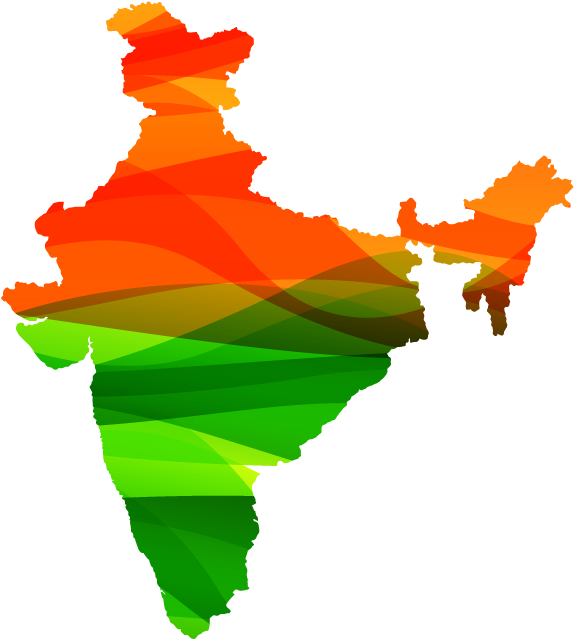 India Colour Map - India Map Vector Png Clipart (600x656), Png Download