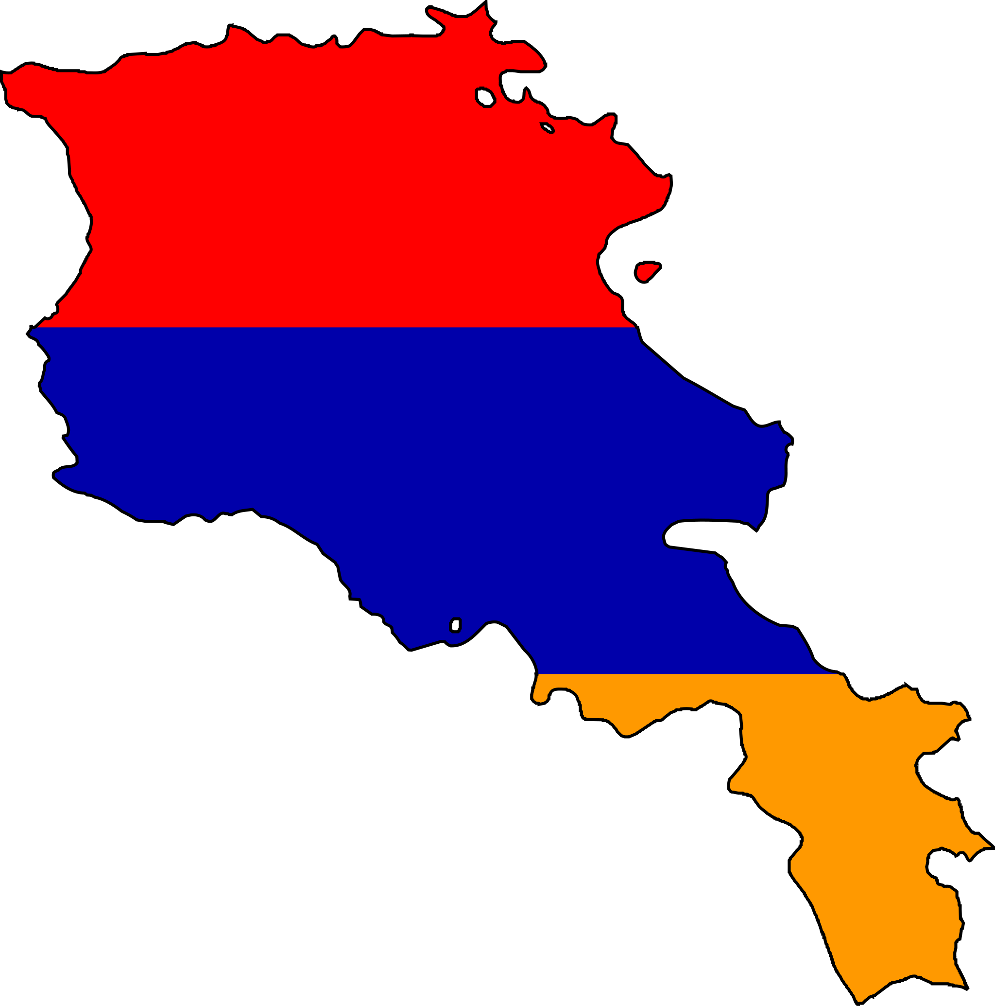 Armenia Flag Map Image - Armenia Flag Map Png Clipart (2048x2069), Png Download