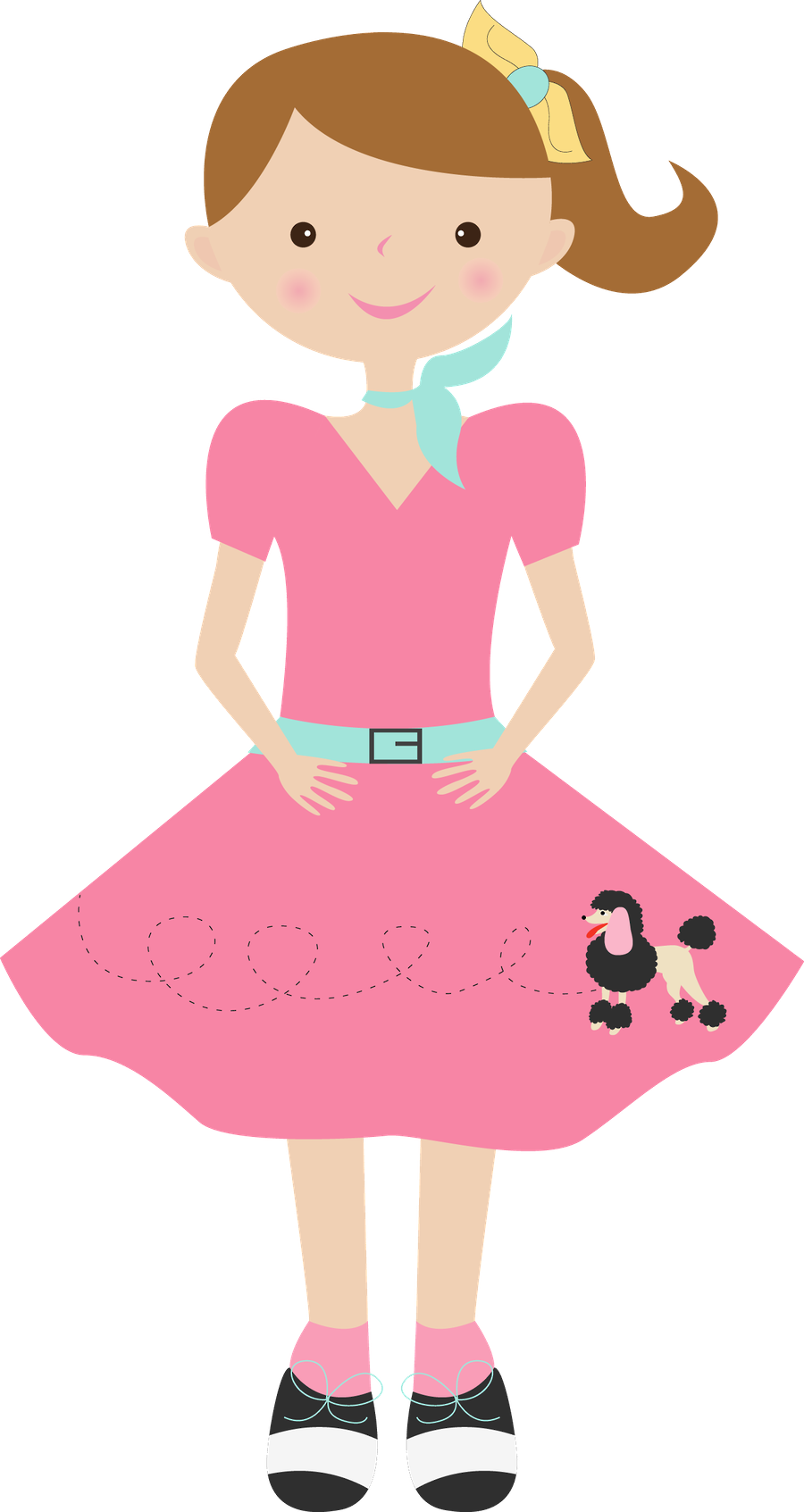 Music ‿✿⁀•○ Music Clipart, Cute Clipart - Clip Art 50s Girl - Png Download (900x1693), Png Download