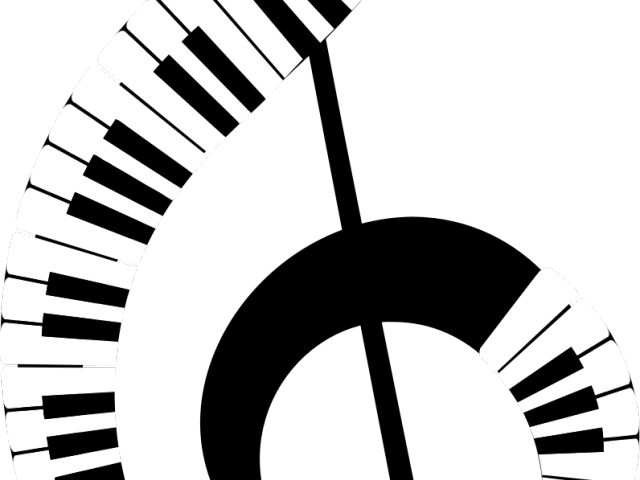 Clef Note Clipart Big - Piano En Clave De Sol - Png Download (640x480), Png Download