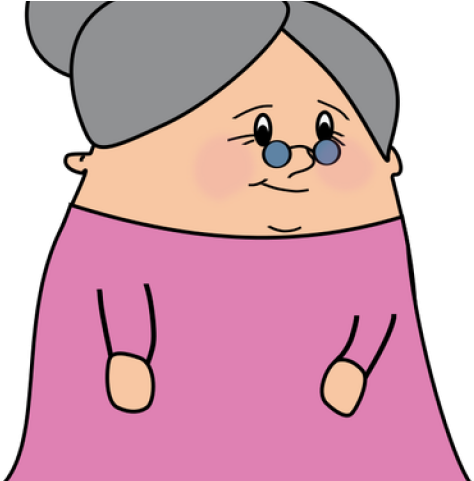 Singing Clipart Old Woman - Old Lady Drawing Cartoon - Png Download (640x480), Png Download