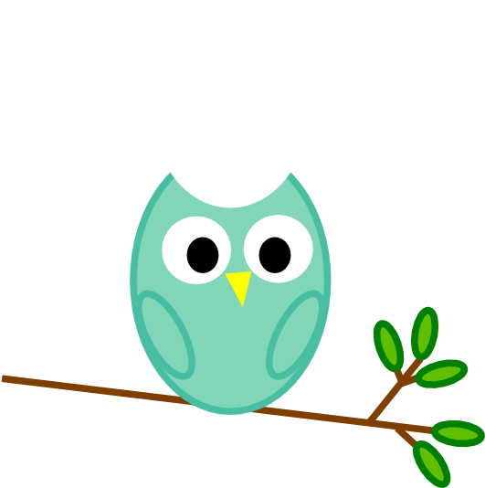 This Free Clip Arts Design Of Mint Owl - Png Download (600x533), Png Download