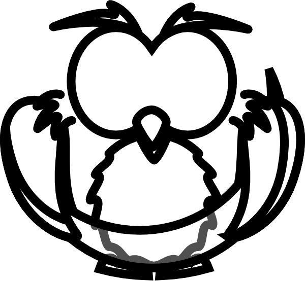 Cartoon Owl Outline Clip Art - Clip Art - Png Download (600x554), Png Download