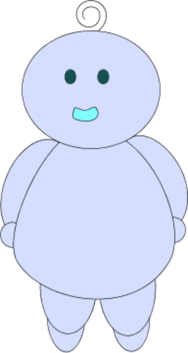 Large Baby Cartoon - Cartoon Clipart (600x1125), Png Download
