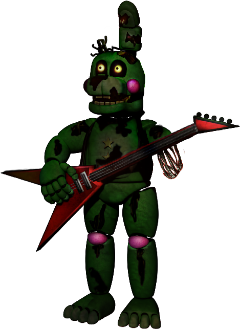 Rockstar Scraptrap Fnaf Fnaf6 Rockstarbonnie Scrptrap - Classic Rockstar Bonnie Clipart (519x720), Png Download