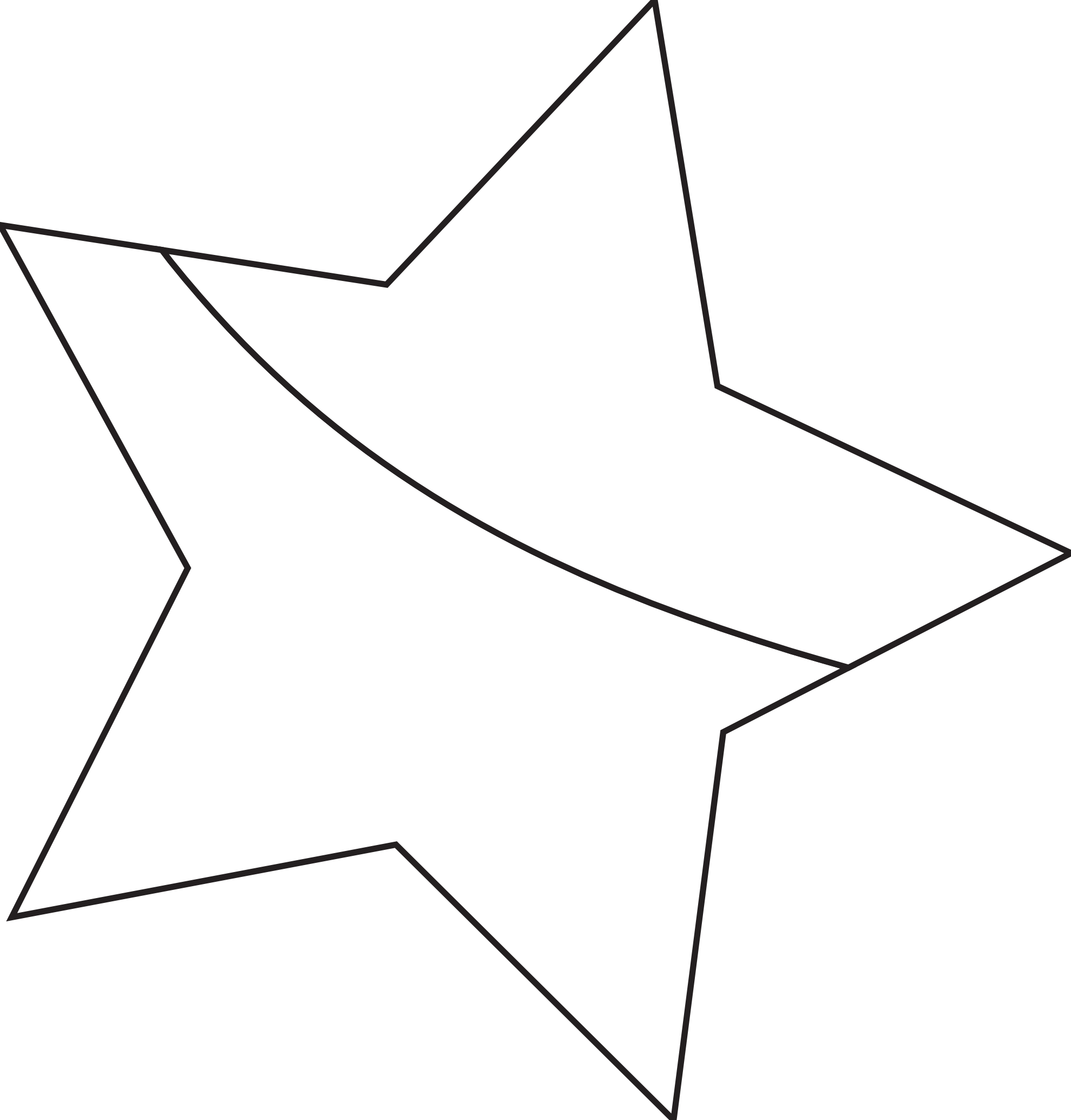 Star Clip Art A Star Outline Clipart - Flag - Png Download (570x597), Png Download