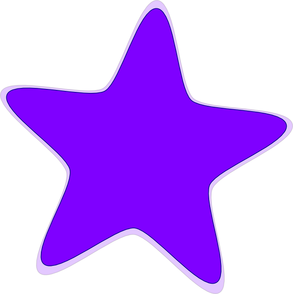 Clip Black And White Star Clip Art At Clker Com Vector - Purple Star Clip Art - Png Download (594x595), Png Download