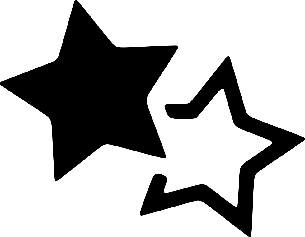 Black And Gold Stars - Clip Art - Png Download (980x762), Png Download