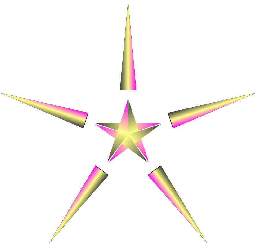 Clipart Christmas Star With Pulsing Colors - Clip Art - Png Download (825x784), Png Download