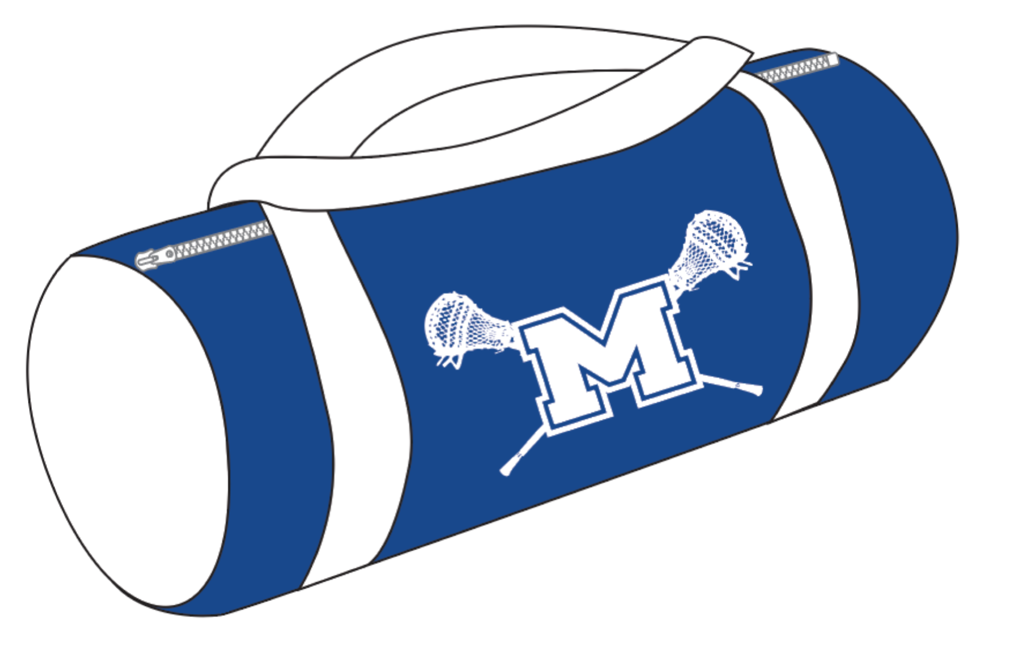 Mandeville Lacrosse White/royal - Illustration Clipart (2000x2000), Png Download