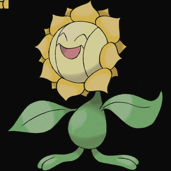 Clip Art Pokemon Go How To Evolve Sunkern Into Sunflora - Plant Pokemon Gen 2 - Png Download (600x600), Png Download
