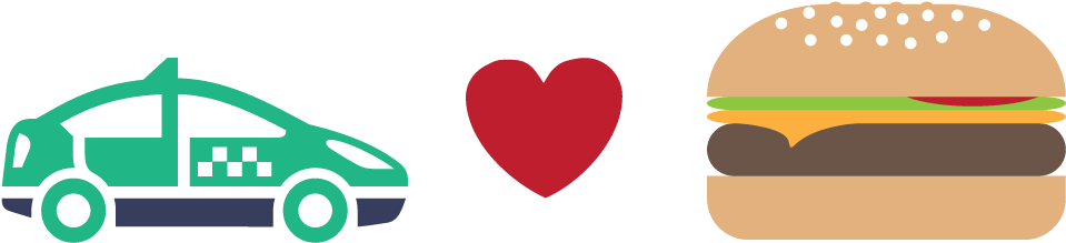 Curb Scopes Out La's Best Burgers - Taxi Clipart (1024x380), Png Download