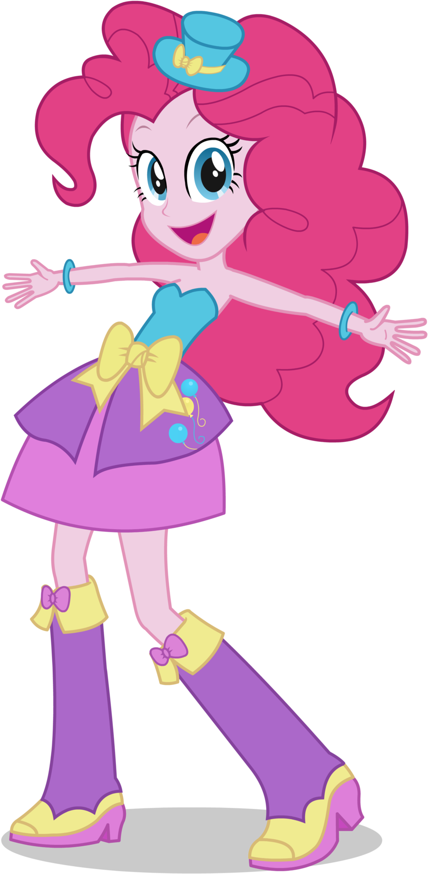 Graphic Free Download Clap Clipart Girl Blue Dress - My Little Pony Equestria Girls Rainbow Pinkie Pie - Png Download (1024x1843), Png Download