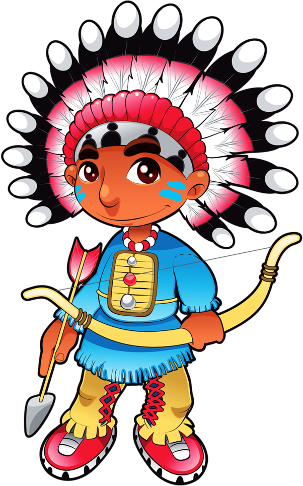 Indian Clipart Wild West - Baby Indian Cartoon - Png Download (688x1024), Png Download