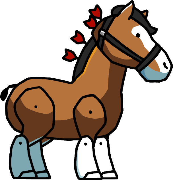 Clydesdale Clipart Transparent - Scribblenauts Unlimited Animal Farm - Png Download (618x638), Png Download