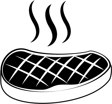 Sirloin Steak - Steak Black N White Clipart (620x508), Png Download