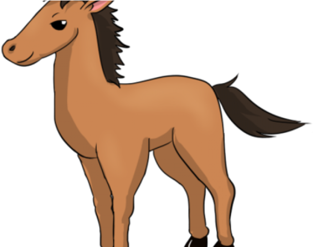 Horse Racing Clipart Transparent - Brown-cartoon-pferd Grußkarte - Png Download (640x480), Png Download