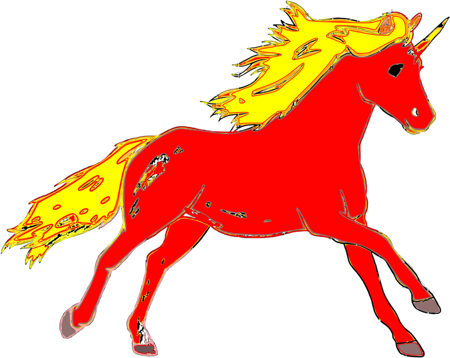 Mustang Computer Icons Pony Can Stock Photo - Fire Horse Cliparts - Png Download (926x750), Png Download