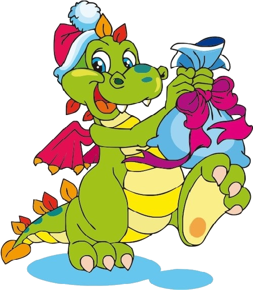 Cute Dragons Cartoon Clip Art Images - Christmas Dragon Cartoon - Png Download (600x600), Png Download