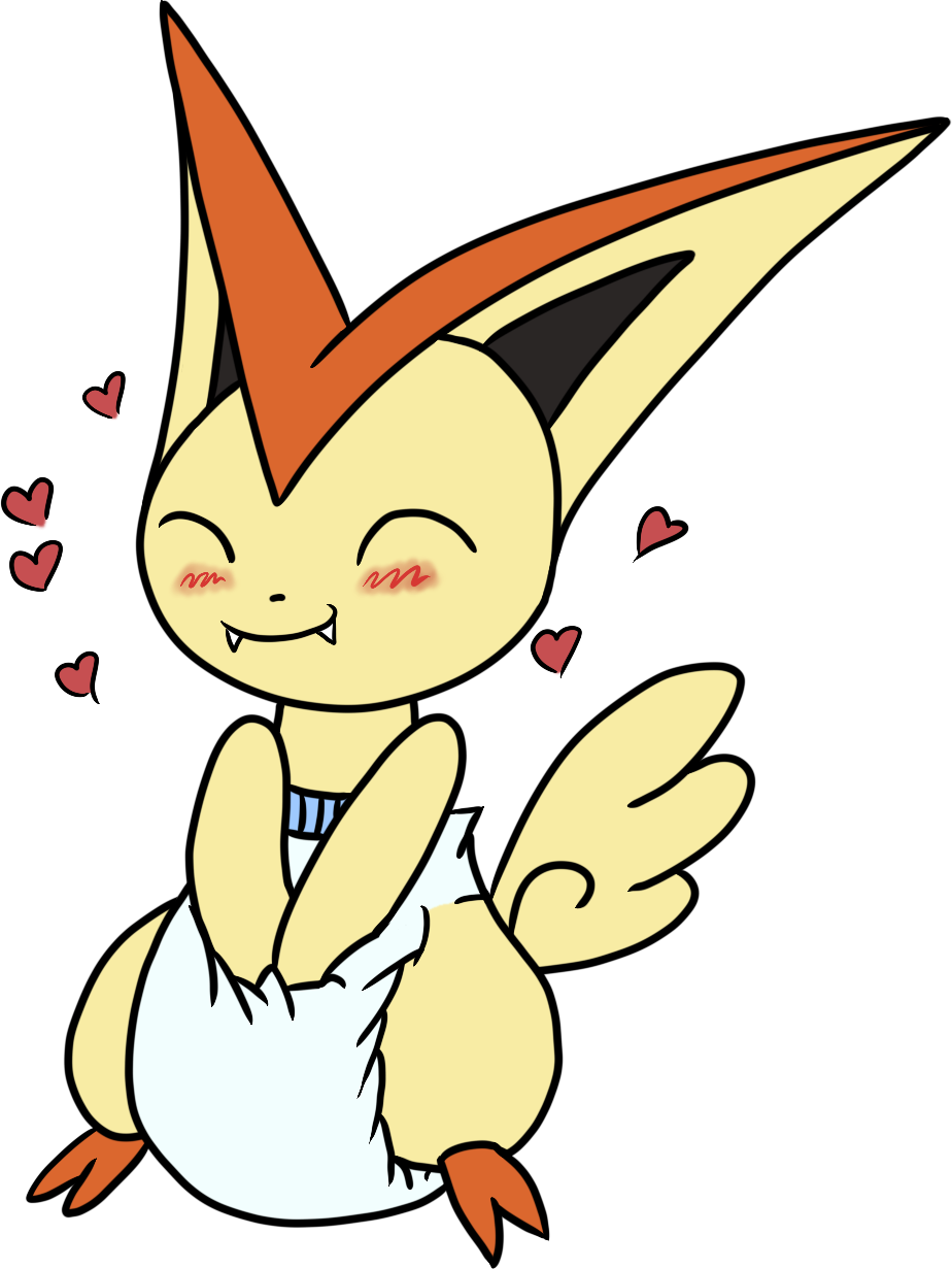 [ink, By Mewzy148] Victini Loves Diapers - Diaper Clipart (924x1231), Png Download