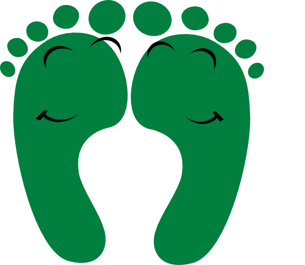 This Free Clip Arts Design Of Green Happy Feet - Png Download (600x522), Png Download