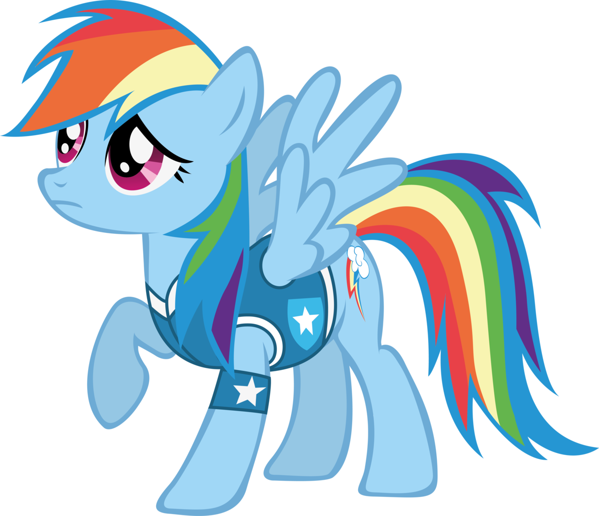 Artist Waranto Clothes Female Looking Up - Rainbow Dash Clipart (1189x1024), Png Download