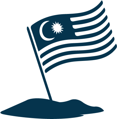 Proudly Local - Flag Malaysia Png Clipart Black And White Transparent Png (875x875), Png Download