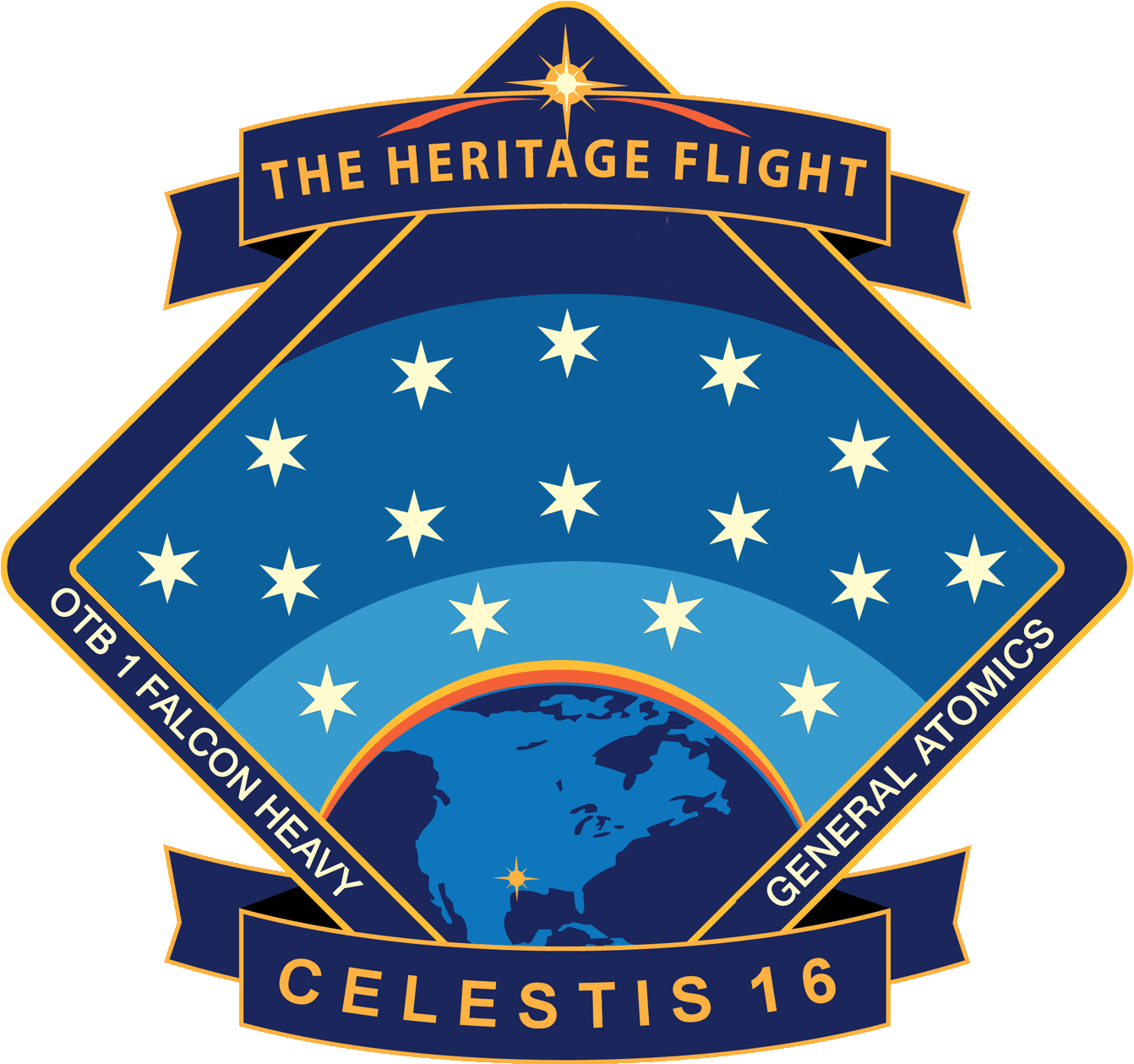 Participant Aboard - - Celestis Falcon Heavy Patch Clipart (1452x1371), Png Download