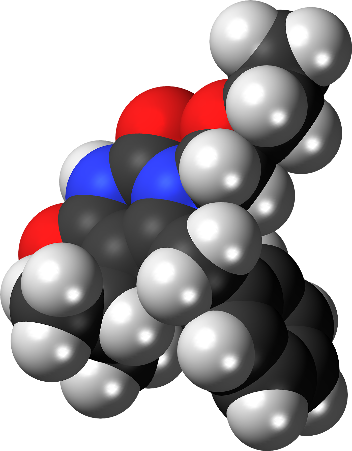 Emivirine Molecule Spacefill - Illustration Clipart (1608x2000), Png Download