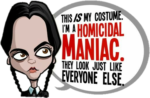 #wednesday #adamsfamily #television #funny #black - Cartoon Clipart (600x600), Png Download