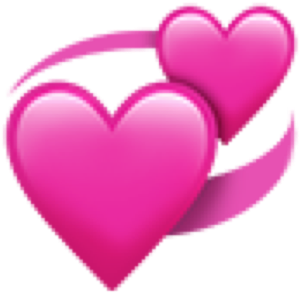 #pink #heart #emoji #iphone #freetoedit - Heart Clipart (1024x1024), Png Download