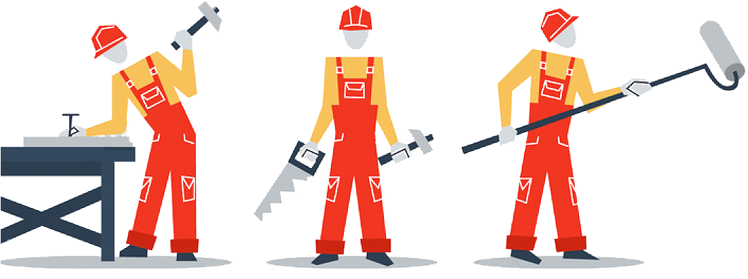 Electrician Clipart Trade - Multi Trade - Png Download (1073x427), Png Download
