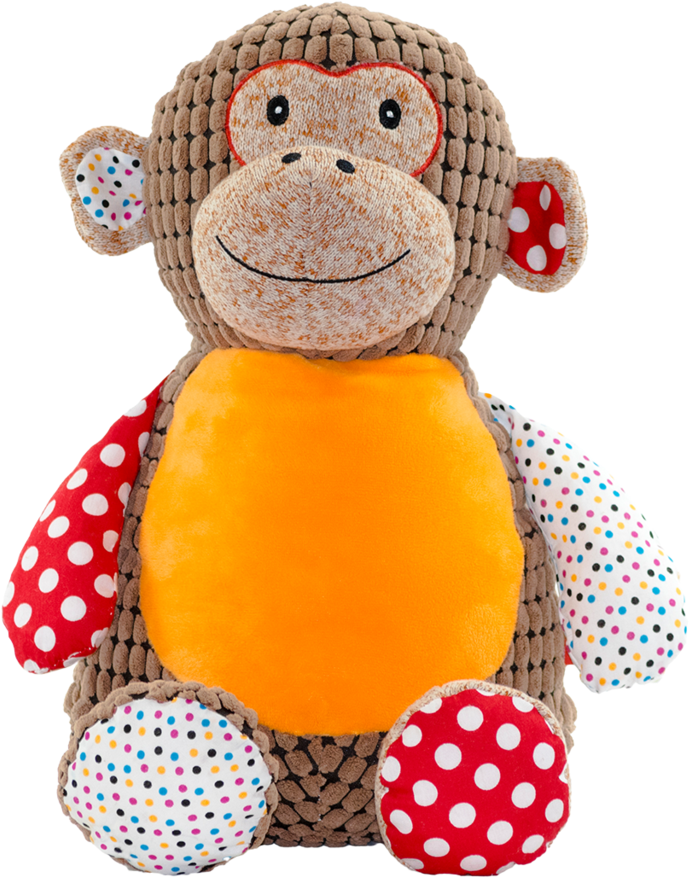 Brown Harlequin Monkey Cubbies Personalised - Pintinho Amarelinho Clipart (768x1024), Png Download