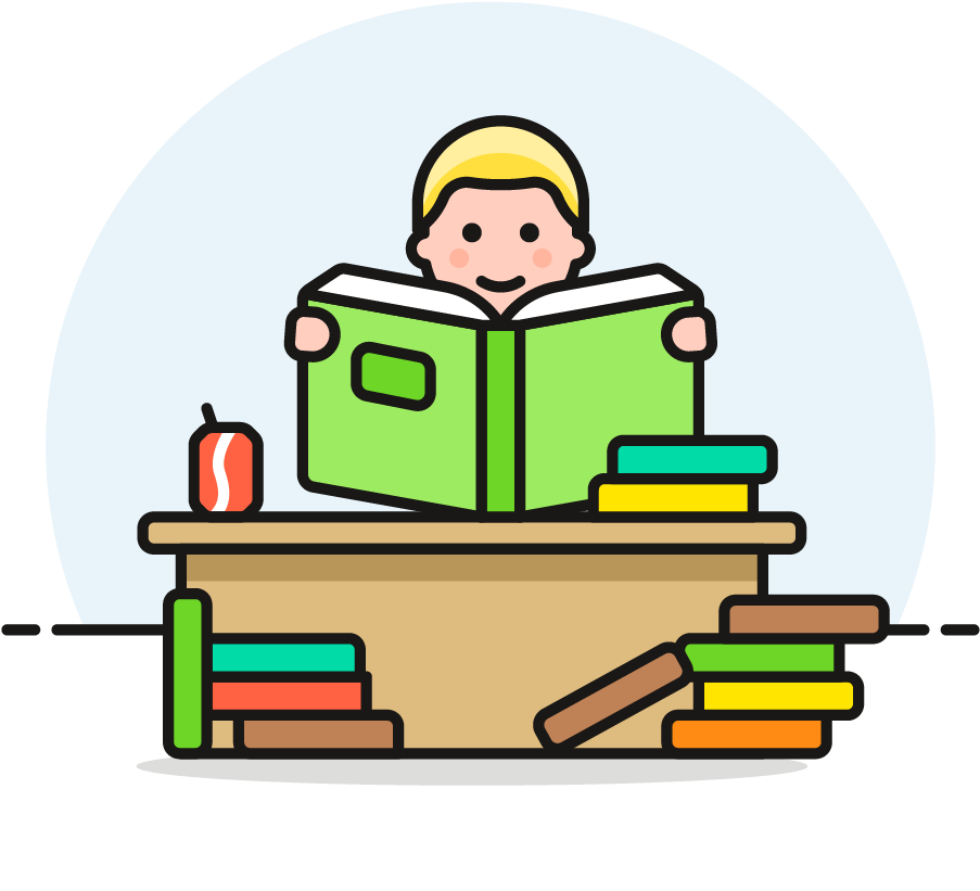 20 Student Reading Male Caucasian - Cartoon Clipart (1024x1148), Png Download