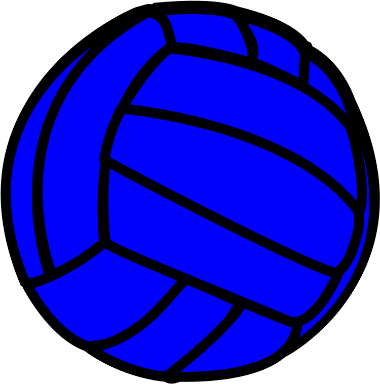 Blue Volleyball Clip Art At Clker - Circle - Png Download (594x601), Png Download